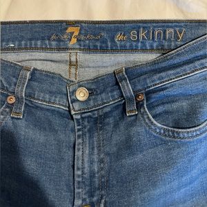 7 for all mankind “the Skinny” jean Size 29, medium wash.
